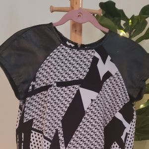 Mossimo mixed media shirt with back zip